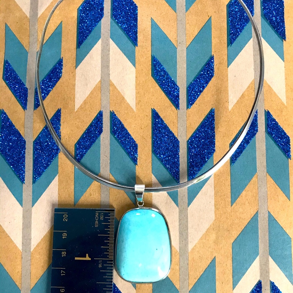 Sterling Silver Choker with Pendant